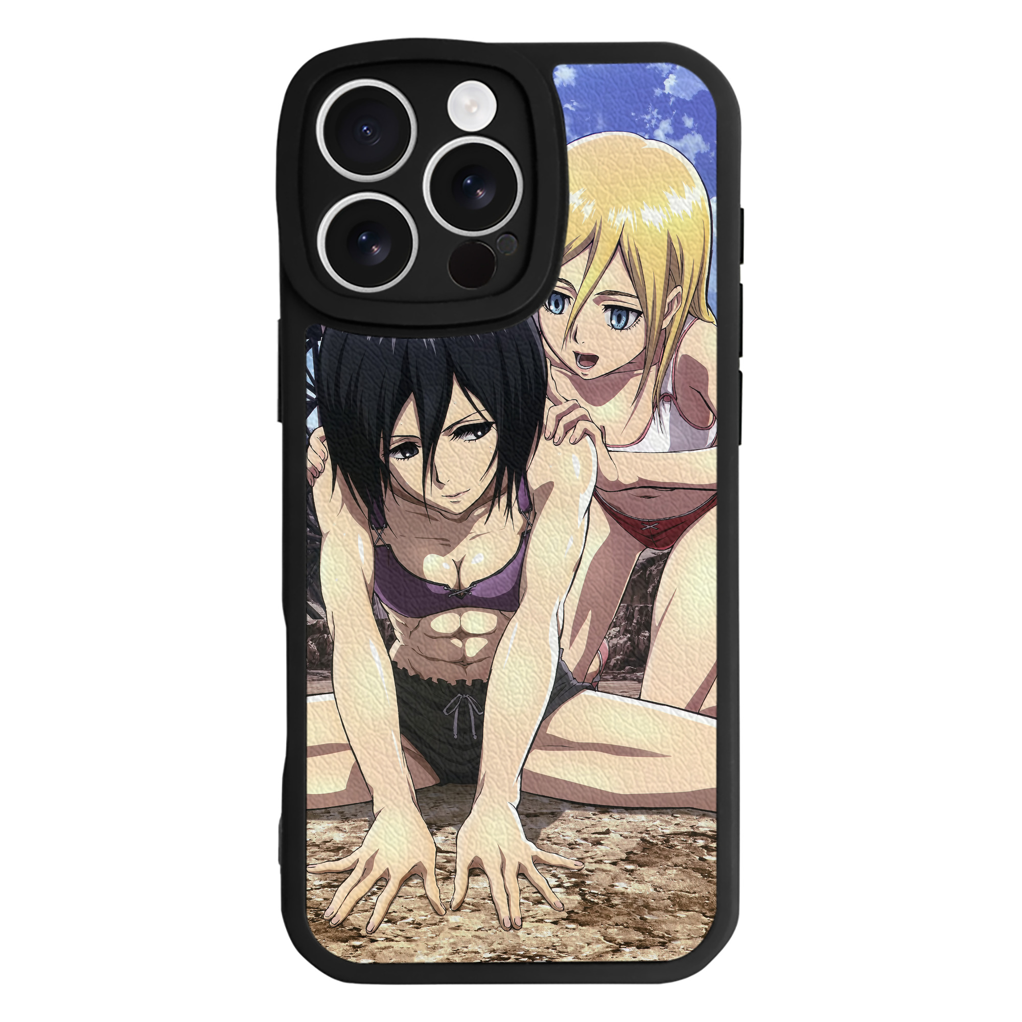 （画像用） 進撃の巨人 Attack on Titan 【iPhone 16シリーズ対応】シリコンスマホケース（レザー調） 材質：シリコン